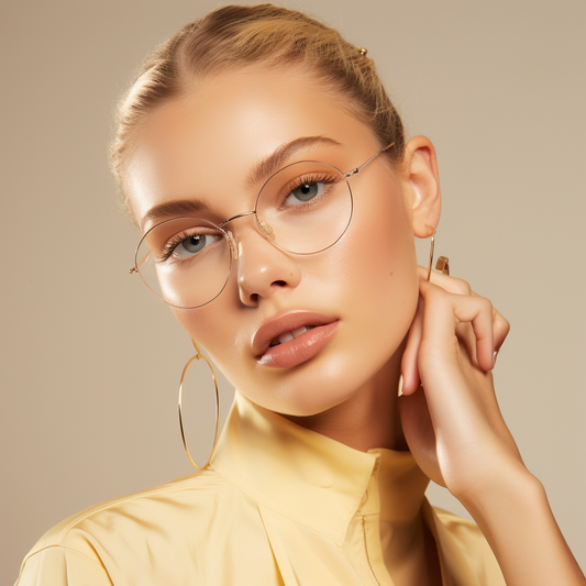 Gouden Titanium Lees & PC bril | Anti-Blauwlicht